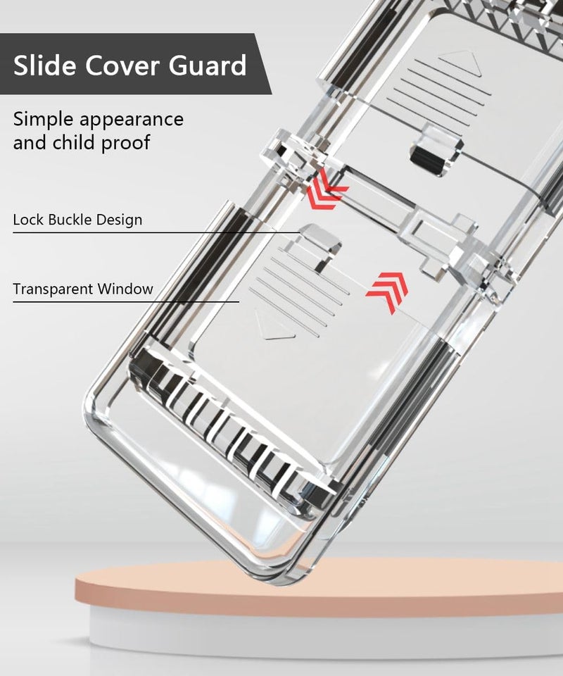 ILIVABLE Light Switch Guard for Screwless Wall Plate, Child Proof Self-Adhesive Rocker Switches Cover Prevents Kids or Accidental Turned On/Off Switch While Allowing Access (Clear, 2 Pack) - Image 1